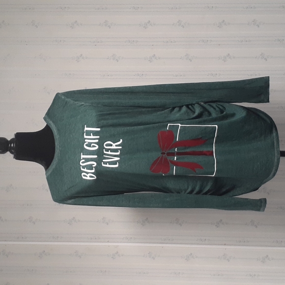 Motherhood Maternity Womens Green Long Sleeved Christmas Holiday Top Size XL - Picture 2 of 11